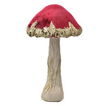 Clayre & Eef | Decoratie Paddenstoel Rood Goudkleurig ø 17x29 cm | 66171 Clayre & Eef | Decoratie Paddenstoel Rood Goudkleurig ø 17x29 cm | 66171