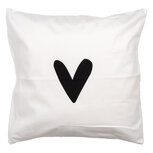Clayre & Eef | Kussenhoes Wit Zwart 45x45 cm | BHS24-3 Clayre & Eef | Kussenhoes Wit Zwart 45x45 cm | BHS24-3