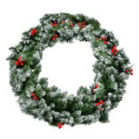 Clayre & Eef | Kerstdecoratie Krans Groen Rood ø 75x14 cm | 50817 Clayre & Eef | Kerstdecoratie Krans Groen Rood ø 75x14 cm | 50817