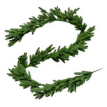 Clayre & Eef | Decoratie Guirlande Groen 180x10x10 cm | 66067 Clayre & Eef | Decoratie Guirlande Groen 180x10x10 cm | 66067