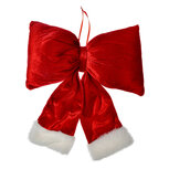 Clayre & Eef | Decoratie Strik Rood Wit 28x6x34 cm | 66097L Clayre & Eef | Decoratie Strik Rood Wit 28x6x34 cm | 66097L
