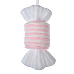 Clayre & Eef | Kerstdecoratie Hanger Snoepje Wit Roze 11x8x20 cm | 66111P Clayre & Eef | Kerstdecoratie Hanger Snoepje Wit Roze 11x8x20 cm | 66111P