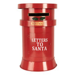 Clayre & Eef | Brievenbus Rood Wit ø 24x38 cm | 6Y5856