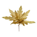 Clayre & Eef | Kerstdecoratie Bloem Goudkleurig ø 48x50 cm | 66125 Clayre & Eef | Kerstdecoratie Bloem Goudkleurig ø 48x50 cm | 66125