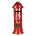 Clayre & Eef | Brievenbus Rood Wit ø 19x52 cm | 6Y5859