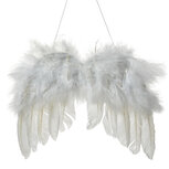 Clayre & Eef | Hanger Vleugels Wit 20x1x16 cm | 66135