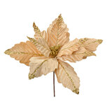 Clayre & Eef | Kerstdecoratie Bloem Beige Goudkleurig ø 36x36 cm | 66160 Clayre & Eef | Kerstdecoratie Bloem Beige Goudkleurig ø 36x36 cm | 66160