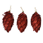 Clayre & Eef | Kerstdecoratie Bloem (set 3) Rood ø 7x13 cm | 66173R Clayre & Eef | Kerstdecoratie Bloem (set 3) Rood ø 7x13 cm | 66173R