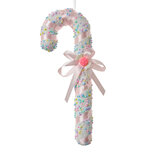 Clayre & Eef | Decoratie hanger Zuurstok Wit Roze 10x3x26 cm | 66182 Clayre & Eef | Decoratie hanger Zuurstok Wit Roze 10x3x26 cm | 66182