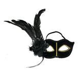 Clayre & Eef | Masker Zwart Goudkleurig 22x9x21 cm | 66189 Clayre & Eef | Masker Zwart Goudkleurig 22x9x21 cm | 66189