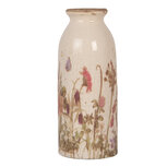 Clayre & Eef | Vaas Beige Roze ø 8x20 cm | 6CE2029