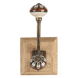 Clayre & Eef | Wandhaak Bruin 10x11x18 cm | 6H2395 Clayre & Eef | Wandhaak Bruin 10x11x18 cm | 6H2395