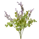 Clayre & Eef | Decoratie tak met bloemen Paars Groen 12x12x51 cm | 6PL0385