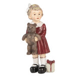 Clayre & Eef | Kerstdecoratie Kind Rood Bruin 6x4x13 cm | 6PR5728 Clayre & Eef | Kerstdecoratie Kind Rood Bruin 6x4x13 cm | 6PR5728