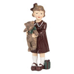 Clayre & Eef | Kerstdecoratie Kind Bruin Groen 6x5x15 cm | 6PR5729 Clayre & Eef | Kerstdecoratie Kind Bruin Groen 6x5x15 cm | 6PR5729