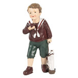 Clayre & Eef | Kerstdecoratie Kind Bruin Groen 6x5x15 cm | 6PR5730 Clayre & Eef | Kerstdecoratie Kind Bruin Groen 6x5x15 cm | 6PR5730