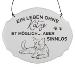 Clayre & Eef | Tekstbord Wit Zwart 18x1x15 cm | 6Y5685 Clayre & Eef | Tekstbord Wit Zwart 18x1x15 cm | 6Y5685