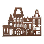 Clayre & Eef | Decoratie Huis Bruin 29x5x21 cm | 6Y5779