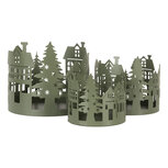 Clayre & Eef | Decoratie Huisjes (set van 3) Groen ø 15x13 / ø 12x11 / ø 10x9 cm | 6Y5788 Clayre & Eef | Decoratie Huisjes (set van 3) Groen ø 15x13 / ø 12x11 / ø 10x9 cm | 6Y5788