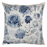 Clayre & Eef | Kussenhoes Wit Blauw 45x45 cm | KT021.401 Clayre & Eef | Kussenhoes Wit Blauw 45x45 cm | KT021.401