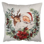 Clayre & Eef | Kussenhoes Wit Rood 45x45 cm | KT021.420 Clayre & Eef | Kussenhoes Wit Rood 45x45 cm | KT021.420