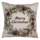 Clayre & Eef | Kussenhoes Beige Groen 45x45 cm | KT021.424 Clayre & Eef | Kussenhoes Beige Groen 45x45 cm | KT021.424