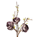 Clayre & Eef | Decoratie tak met bloemen Paars Bruin 20x20x106 cm | 5PL0169BL