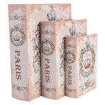 Clayre & Eef | Opbergdoos Beige Blauw (3) 27x22x7 / 22x17x6 / 17x12x4 cm | 66262 Clayre & Eef | Opbergdoos Beige Blauw (3) 27x22x7 / 22x17x6 / 17x12x4 cm | 66262