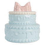 Clayre & Eef | Decoratie pot met deksel Blauw Roze ø 13x15 cm | 6CE2146 Clayre & Eef | Decoratie pot met deksel Blauw Roze ø 13x15 cm | 6CE2146