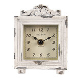 Clayre & Eef | Tafelklok Grijs Beige 10x6x14 cm / 1xAA | 6KL0832 Clayre & Eef | Tafelklok Grijs Beige 10x6x14 cm / 1xAA | 6KL0832