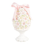 Clayre & Eef | Decoratie Beeld Ei Roze Wit ø 10x20 cm | 6PR5145 Clayre & Eef | Decoratie Beeld Ei Roze Wit ø 10x20 cm | 6PR5145