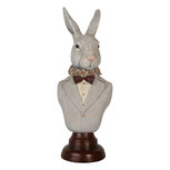 Clayre & Eef | Decoratie Beeld Konijn Grijs Bruin 15x13x39 cm | 6PR5361 Clayre & Eef | Decoratie Beeld Konijn Grijs Bruin 15x13x39 cm | 6PR5361
