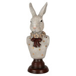 Clayre & Eef | Decoratie Beeld Konijn Grijs Bruin 13x12x39 cm | 6PR5362 Clayre & Eef | Decoratie Beeld Konijn Grijs Bruin 13x12x39 cm | 6PR5362