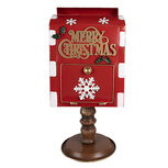 Clayre & Eef | Brievenbus Rood Bruin 27x22x51 cm | 6Y5633 Clayre & Eef | Brievenbus Rood Bruin 27x22x51 cm | 6Y5633