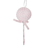 Clayre & Eef | Kerstdecoratie Hanger Lolly Roze Wit 9x2x25 cm | 66114P Clayre & Eef | Kerstdecoratie Hanger Lolly Roze Wit 9x2x25 cm | 66114P