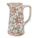Clayre & Eef | Decoratieve Schenkkan Grijs Roze 16x11x20 cm | 6CE1971M Clayre & Eef | Decoratieve Schenkkan Grijs Roze 16x11x20 cm | 6CE1971M