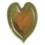 Clayre & Eef | Schaaltje Blad Groen Bruin 15x11x2 cm | 6CE2154 Clayre & Eef | Schaaltje Blad Groen Bruin 15x11x2 cm | 6CE2154