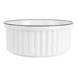Clayre & Eef | Kom Wit Zwart ø 16x7 cm / 650 ml | 6CEBO0211 Clayre & Eef | Kom Wit Zwart ø 16x7 cm / 650 ml | 6CEBO0211