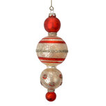 Clayre & Eef | Kersthanger Rood Wit ø 6x17 cm | 6GL4712 Clayre & Eef | Kersthanger Rood Wit ø 6x17 cm | 6GL4712