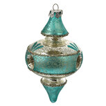 Clayre & Eef | Kersthanger Blauw Zilverkleurig ø 8x13 cm | 6GL4716 Clayre & Eef | Kersthanger Blauw Zilverkleurig ø 8x13 cm | 6GL4716
