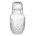 Clayre & Eef | Karaf met glas Transparant ø 9x19 cm / 150 ml / 550 ml | 6GL4720 Clayre & Eef | Karaf met glas Transparant ø 9x19 cm / 150 ml / 550 ml | 6GL4720