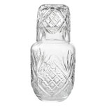 Clayre & Eef | Karaf met glas Transparant ø 9x19 cm / 150 ml / 550 ml | 6GL4721 Clayre & Eef | Karaf met glas Transparant ø 9x19 cm / 150 ml / 550 ml | 6GL4721