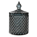 Clayre & Eef | Voorraadpot met deksel Grijs ø 9x14 cm | 6GL4722 Clayre & Eef | Voorraadpot met deksel Grijs ø 9x14 cm | 6GL4722