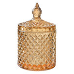 Clayre & Eef | Voorraadpot met deksel Geel ø 9x14 cm | 6GL4723 Clayre & Eef | Voorraadpot met deksel Geel ø 9x14 cm | 6GL4723
