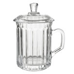 Clayre & Eef | Mok met deksel Transparant 11x9x15 cm / 250 ml | 6GL4727 Clayre & Eef | Mok met deksel Transparant 11x9x15 cm / 250 ml | 6GL4727