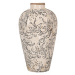 Clayre & Eef | Vaas Beige Grijs ø 17x30 cm | 6CE1934S Clayre & Eef | Vaas Beige Grijs ø 17x30 cm | 6CE1934S