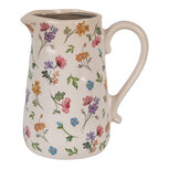 Clayre & Eef | Decoratieve Schenkkan Beige Roze 21x15x23 cm | 6CECFL0002L Clayre & Eef | Decoratieve Schenkkan Beige Roze 21x15x23 cm | 6CECFL0002L