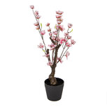 Clayre & Eef | Decoratie Kersenbloesem boom Roze Bruin 10x10x48 cm | 6PL0373 Clayre & Eef | Decoratie Kersenbloesem boom Roze Bruin 10x10x48 cm | 6PL0373