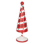 Clayre & Eef | Kerstdecoratie Kerstboom Rood Wit ø 12x36 cm | 6Y5734 Clayre & Eef | Kerstdecoratie Kerstboom Rood Wit ø 12x36 cm | 6Y5734