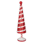 Clayre & Eef | Kerstdecoratie Kerstboom Rood Wit ø 13x49 cm | 6Y5735 Clayre & Eef | Kerstdecoratie Kerstboom Rood Wit ø 13x49 cm | 6Y5735